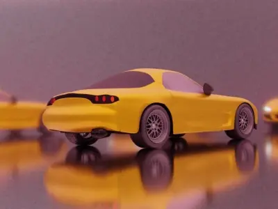 Rx7 fd3s Low-poly 3D model