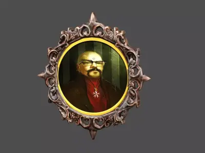 French Old Photo Frame 05 Low-Poly 3D Model Low-poly 3D model