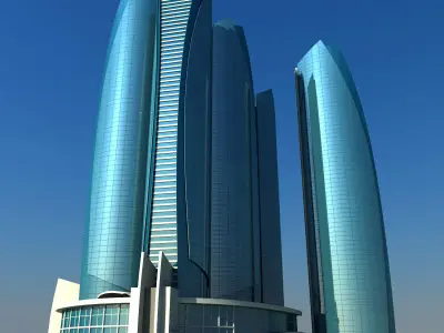 Etihad Towers - Abu Dhabi 3D model