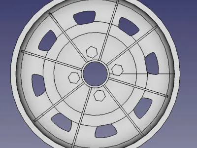 Insert for slot car rims 3D print model