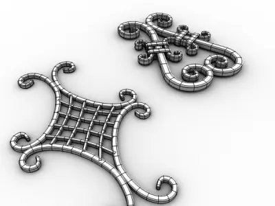 Wrought iron elements vol 4 3D model