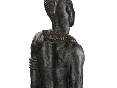 Anna Quinquaud Portrait of African women sculpture 3D model