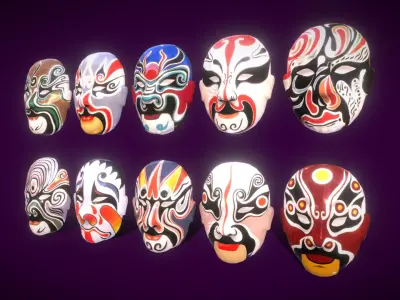 Collections Mask Low-poly 3D model