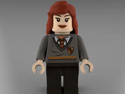 Hermoine lego harry potter character 3D model