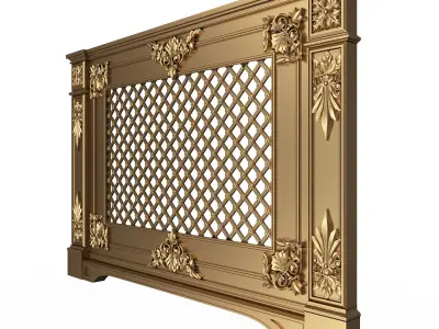 Radiator Cover Decorative Screening Grille Panel 016 Low-poly 3D model