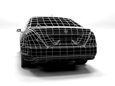 MERCEDES S CLASS LONG 2010 LOWPOLY Low-poly 3D model