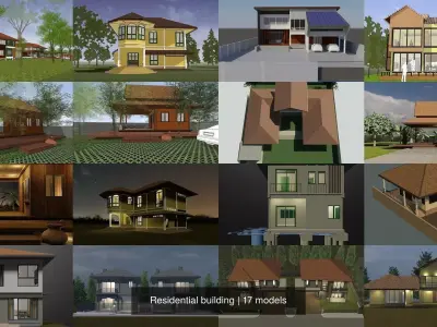 Residential building 3D Model Collection