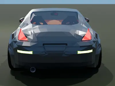 Nissan 350Z Fairlady Low Poly Low-poly 3D model