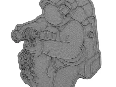 Astronaut Neon Sign 3D model