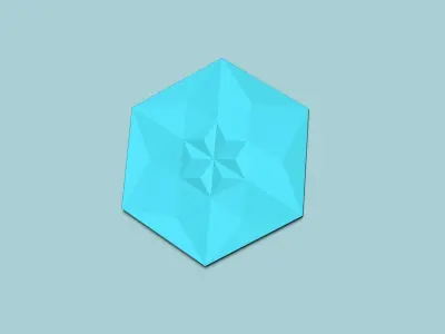 Hexagonal Wall Panel A22 Star - Interior Design Decoration 3D print model