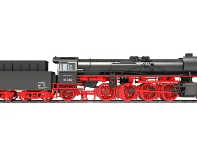 Steam Locomotive Train  3D model