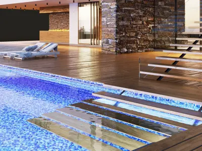 Modern villa with pool  3D model