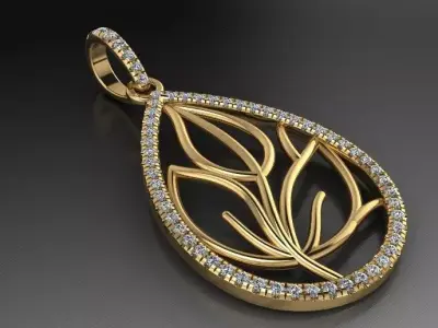 Leaf Pendant 3D print model