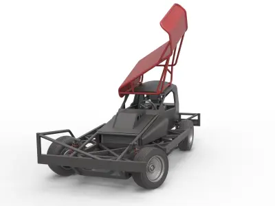 BriSCA Formula 1 Stock Car for Dirt while turning Scale 1 to 25 3D print model