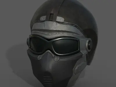 Helmet scifi military soldier armor develop fantasy  Low-poly 3D model
