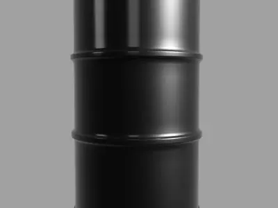Barrel metal for oil Free low-poly 3D model