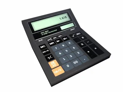 Calculator Low-poly 3D model