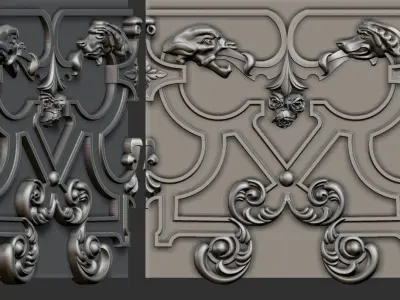 staircase castle ANTIQUE ornament 3D model