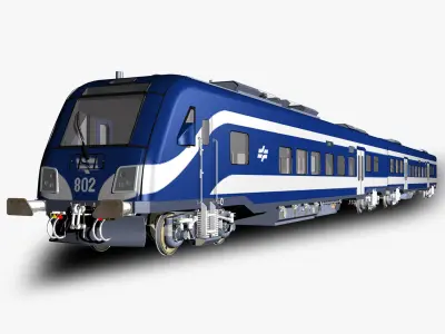 Siemens Viaggio Light Train Carts and Locomotive 3D model