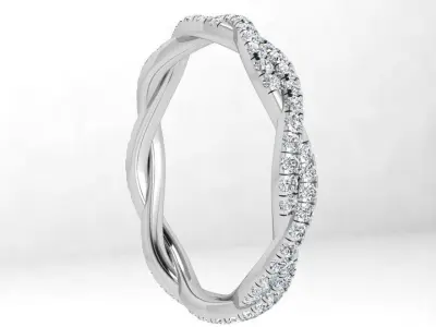 Twisted Diamond Band 3866 3D print model