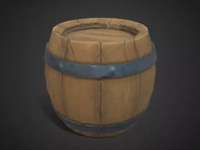Barrel Free model  Free low-poly 3D model