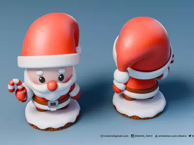 Santa Claus Miniature - Decorative - 3D Print 3D print model