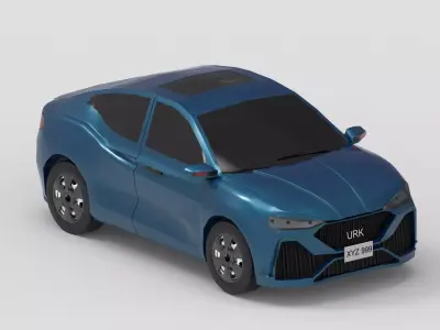 modern  Car Low-poly 3D model