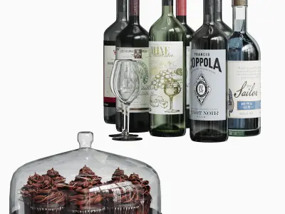 Coffee bar accessories 02 3D model