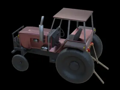 Tractor Low-poly 3D model