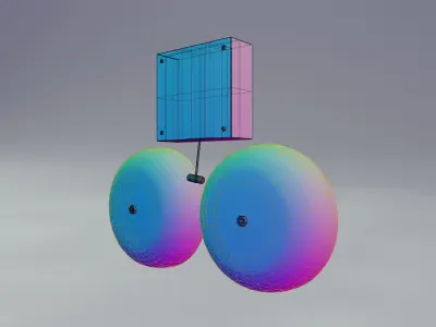 School Bell Animated with Fk Rig Low-poly 3D model