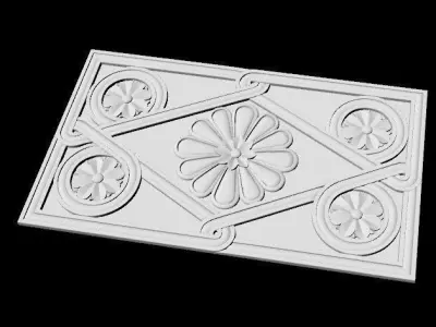 Central decor ornament for furniture 3D model 364