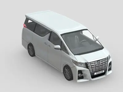 Toyota Alphard 2015 Low-poly 3D model