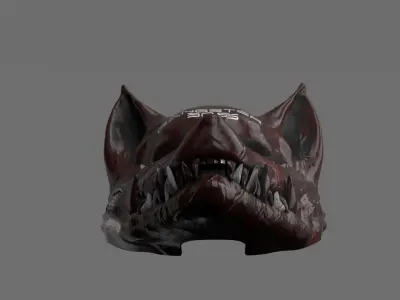 wolf red mask 3D model