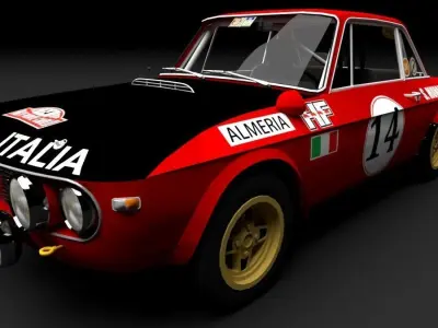  LANCIA FULVIA HF 1600 Low-poly 3D model