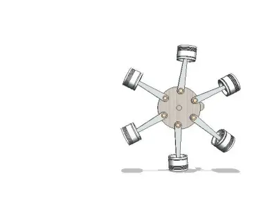radial engine Free 3D model shop