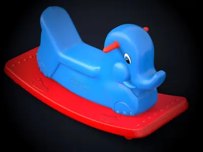Little fingers Kids Elephant Rocker 3D model