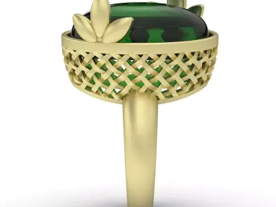 Lux ring silver gold jewelry printable 3D model 3D print model