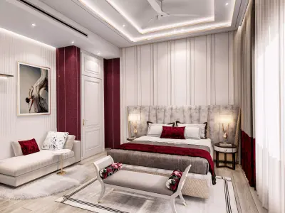 MODERN LUXURY BEDROOM DS003 3D model