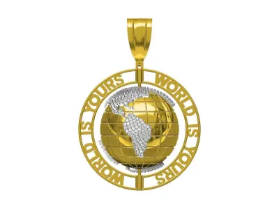 World is yours pendant 3D print model