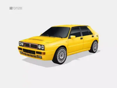 Lancia Delta HF Integrale 1992 Low-poly 3D model