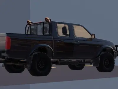 truck and trailer  Free 3D model