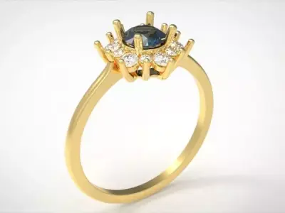 Halo jewellry ring 3D print model