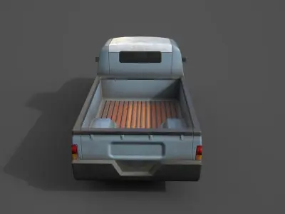 Generic Pickup 01 Dirty Beige Low-poly 3D model