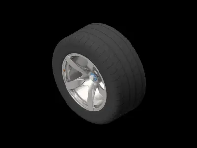 RC Porsche Carrera Gt printable Rim and Wheel 3D print model