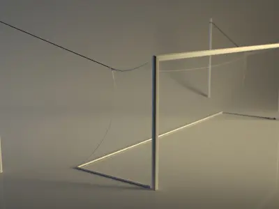 SPORT---SOCCER---Goal frame 3D model