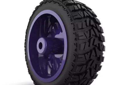 American force wheel with Versatyre MXT-HD Tire 3D print model