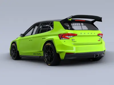 Skoda Fabia Rally 2 RS 2022 2023 3D model