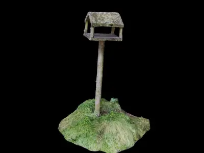 Bird House Table Photoscan Low-poly 3D model