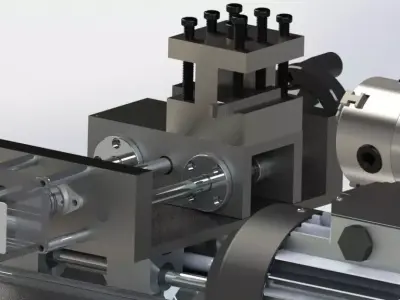 Mini Lathe  3D CAD Model 3D model
