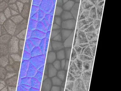 Pavement Materials 97- Rock Materials Sbsar Pbr 4k Seamless Texture